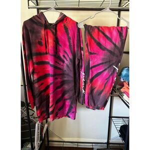 PINK Oversized TyeDye Oversized Dress Hoodie & Matching Sweatpants